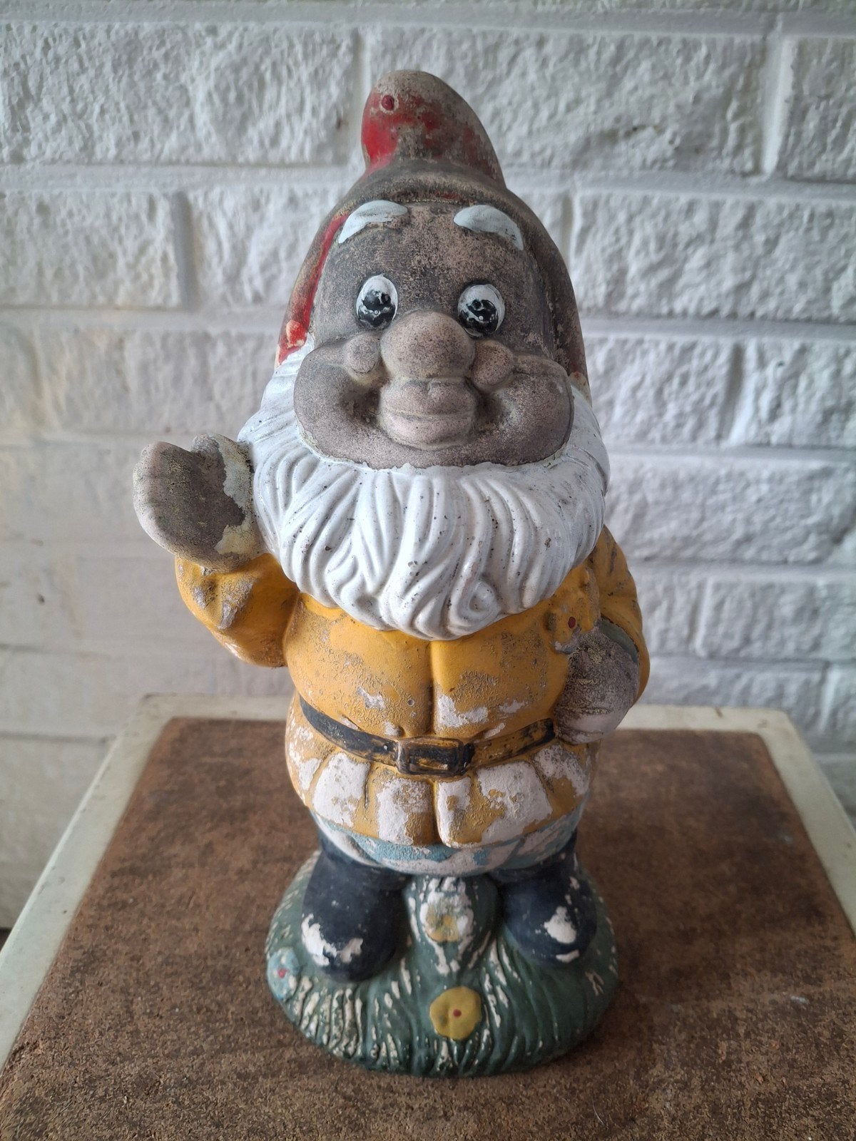 Vintage Tuinkabouter - Charmante Decoratie voor Buiten, Ophalen of Verzenden, Gebruikt, Beton, Tuinkabouter