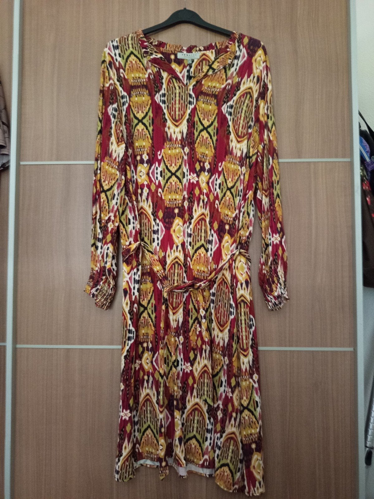 Ivy Beau Jurk met print en strikceintuur maat 44, Kleding | Dames, Grote Maten, Nieuw, Jurk, Ophalen of Verzenden