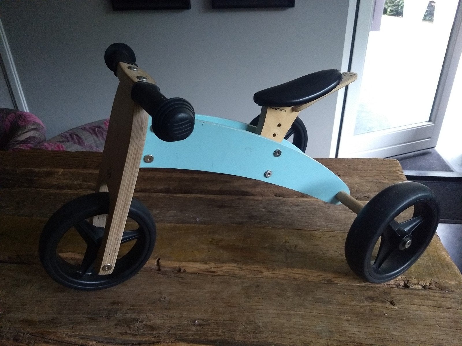 Loopfiets 4in1 Bandits and Angels hout 3 wieler, Kinderen en Baby's, Speelgoed | Buiten | Voertuigen en Loopfietsen, Ophalen, Zo goed als nieuw