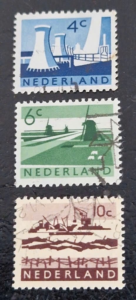 Nederland 1962-1963 - nvph 792-794 - Landschappen - Bbk, Ophalen of Verzenden, Na 1940, Gestempeld