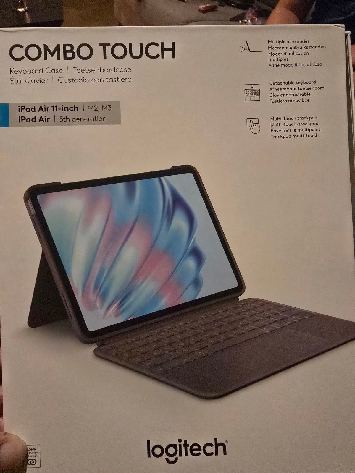 Logitech Combo Touch Toetsenbordcase voor iPad Air 11-inch, Apple iPad Air, 11 inch, Nieuw, Ophalen of Verzenden
