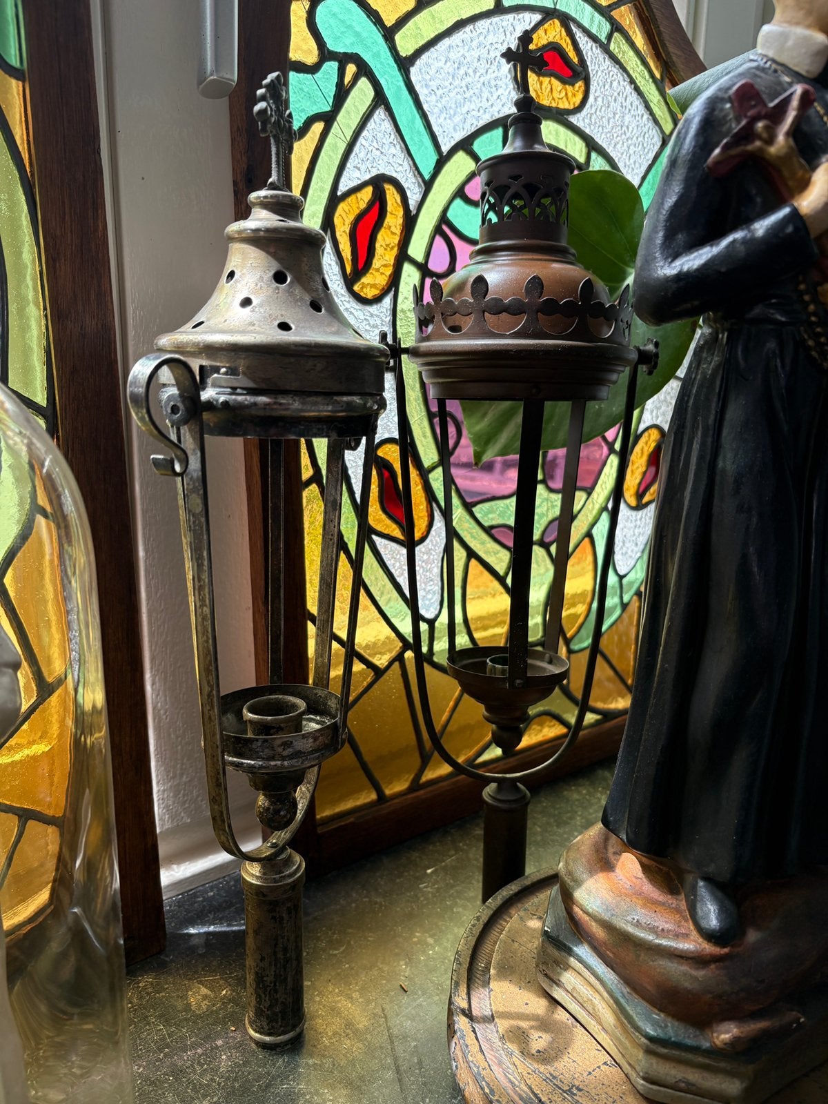 2 oude processie lantaarns, Ophalen of Verzenden