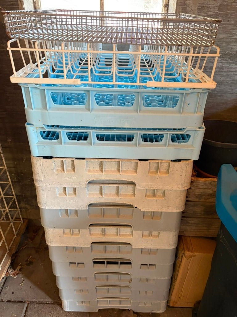 13x Afwasmachine kratten Horeca - Borden, glazen, bestek, Ophalen, Gebruikt, 60 cm of meer