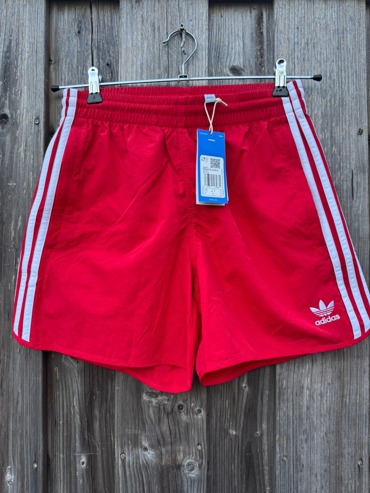 Adidas Originals sprinter shorts rood maat S unisex, Kort, Verzenden, Nieuw, Maat 36 (S)