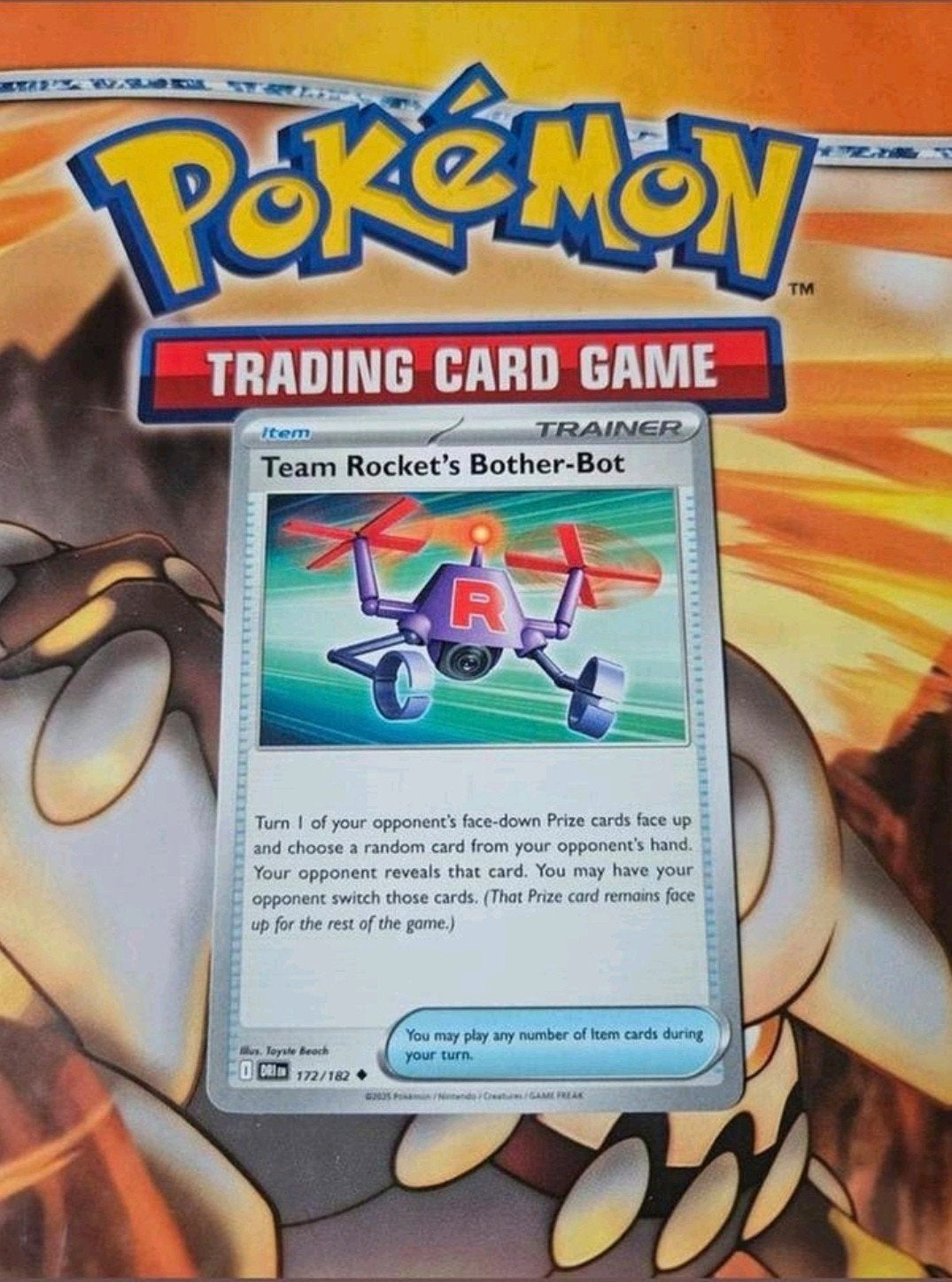Team rocket's Brother-bot 172/182 Destined rivals nm, Ophalen of Verzenden, Zo goed als nieuw, Losse kaart