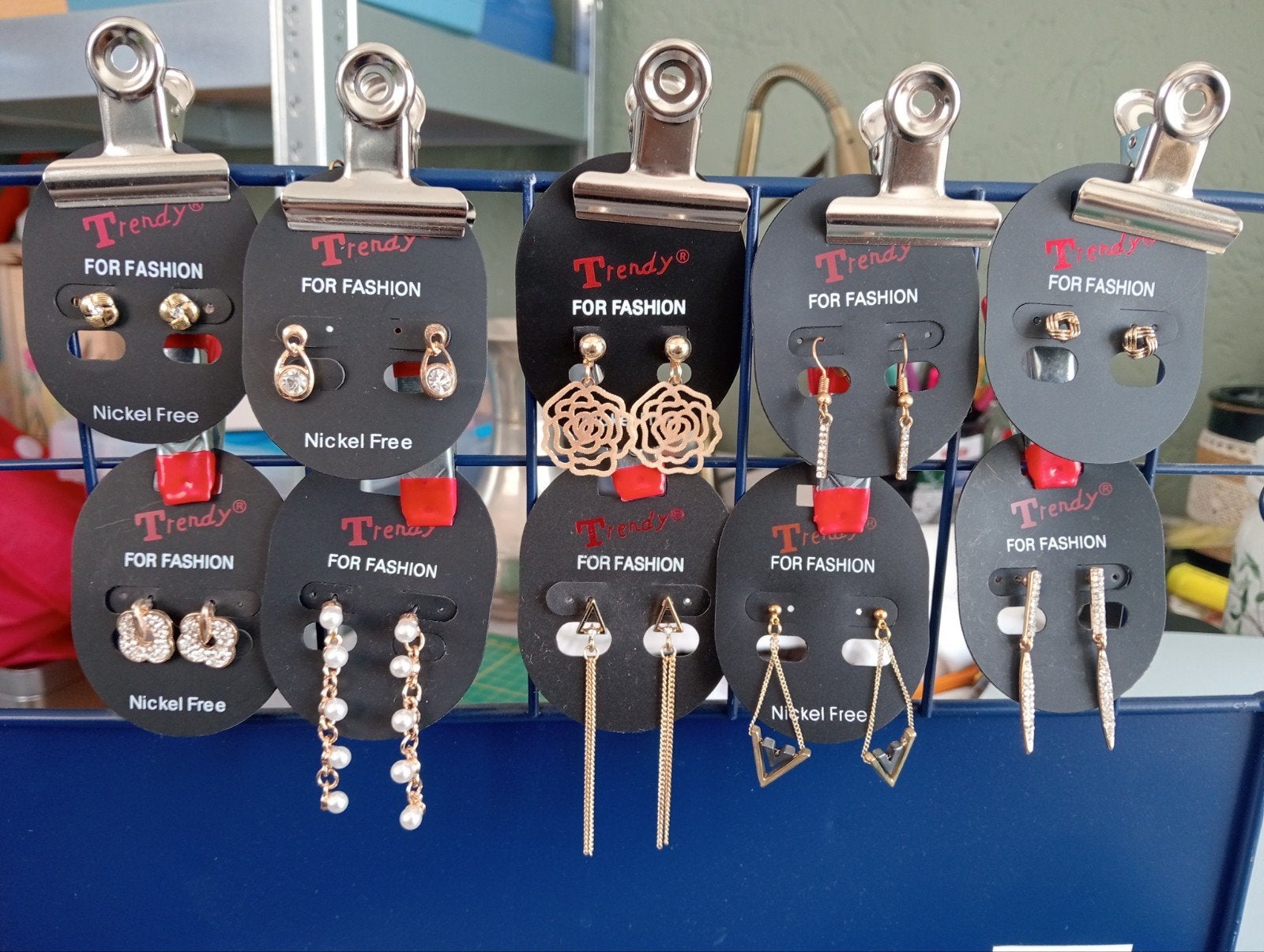10 paar oorbellen, Overige materialen, Hangers, Nieuw, Ophalen of Verzenden