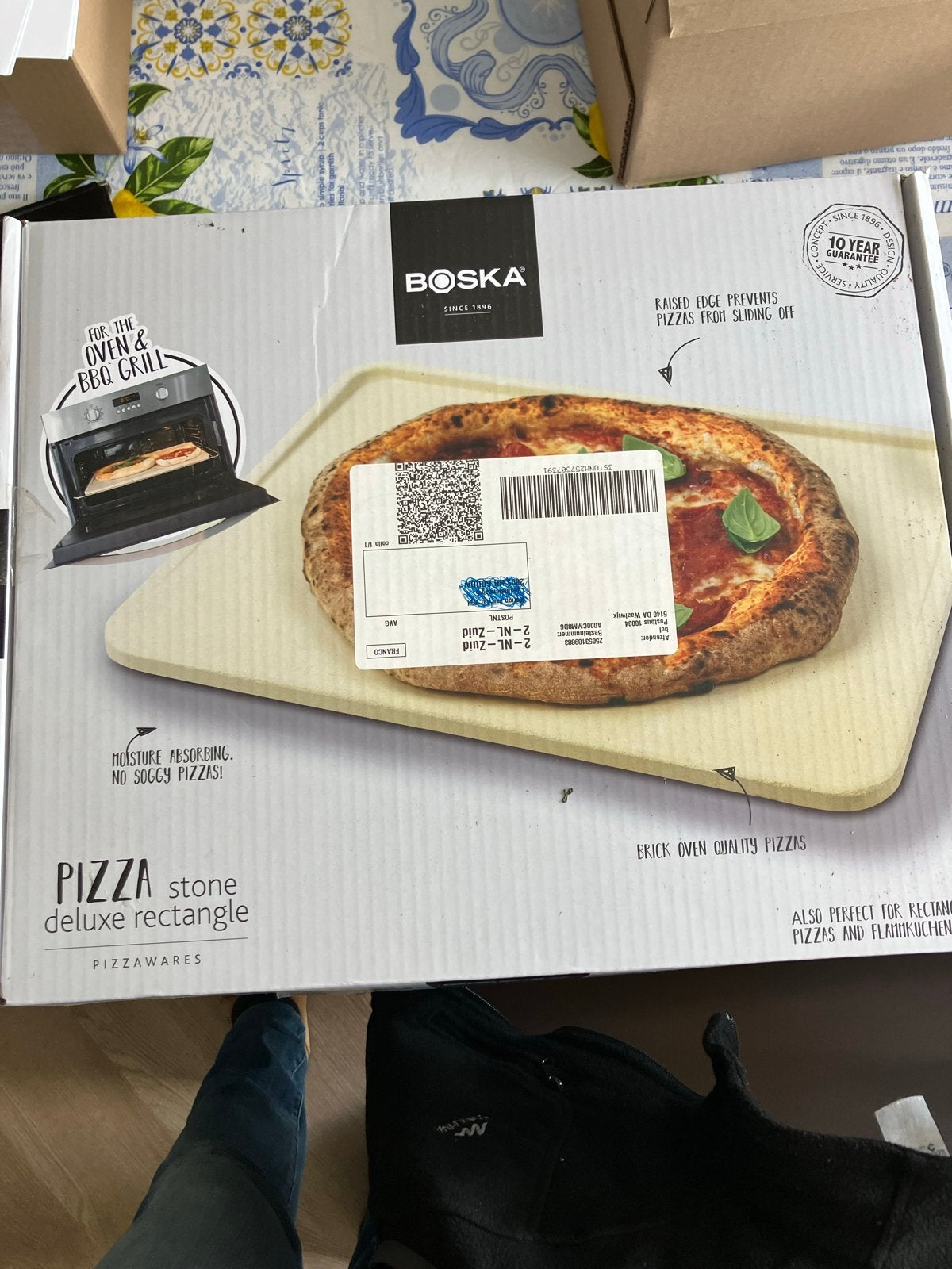 Boska Pizzasteen Deluxe Rechthoek - Nieuw in doos, Overige typen, Ophalen, Nieuw, Steen/keramiek