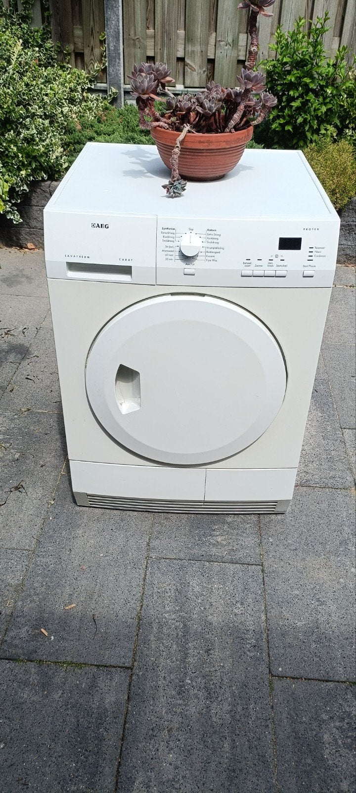 AEG Condensdroger 7kg - Lavatherm Carat Protex, Ophalen, 6 tot 8 kg, Gebruikt, Voorlader