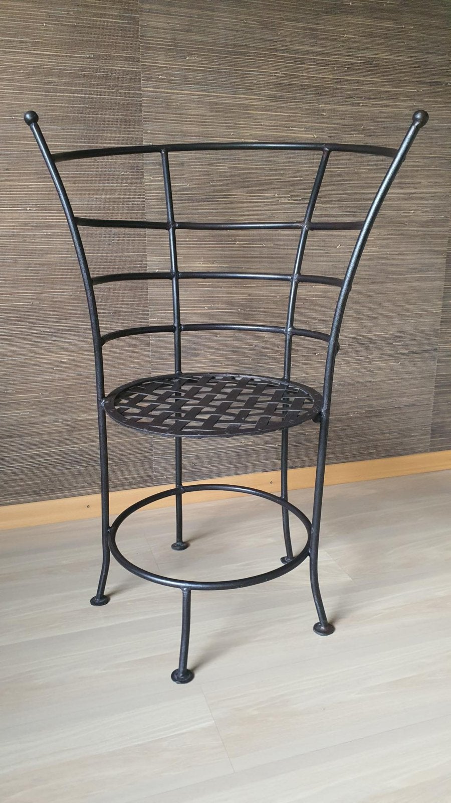 Smeedijzeren stoel, Huis en Inrichting, Stoelen, Ophalen, Gebruikt, Zwart, Metaal