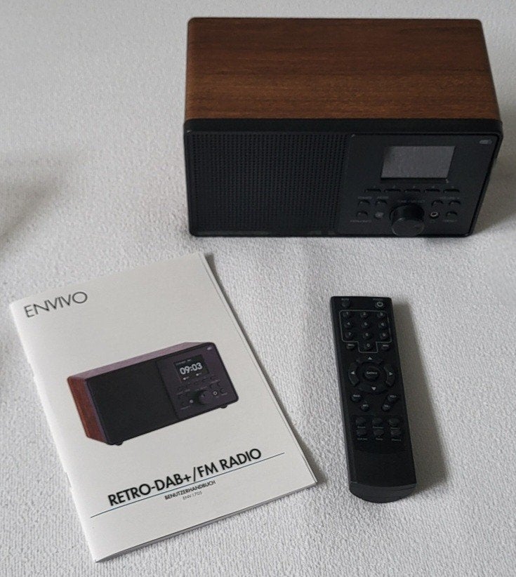 Retro DAB+/FM Radio met Afstandsbediening, Audio, Tv en Foto, Radio's, Ophalen of Verzenden, Zo goed als nieuw, Radio