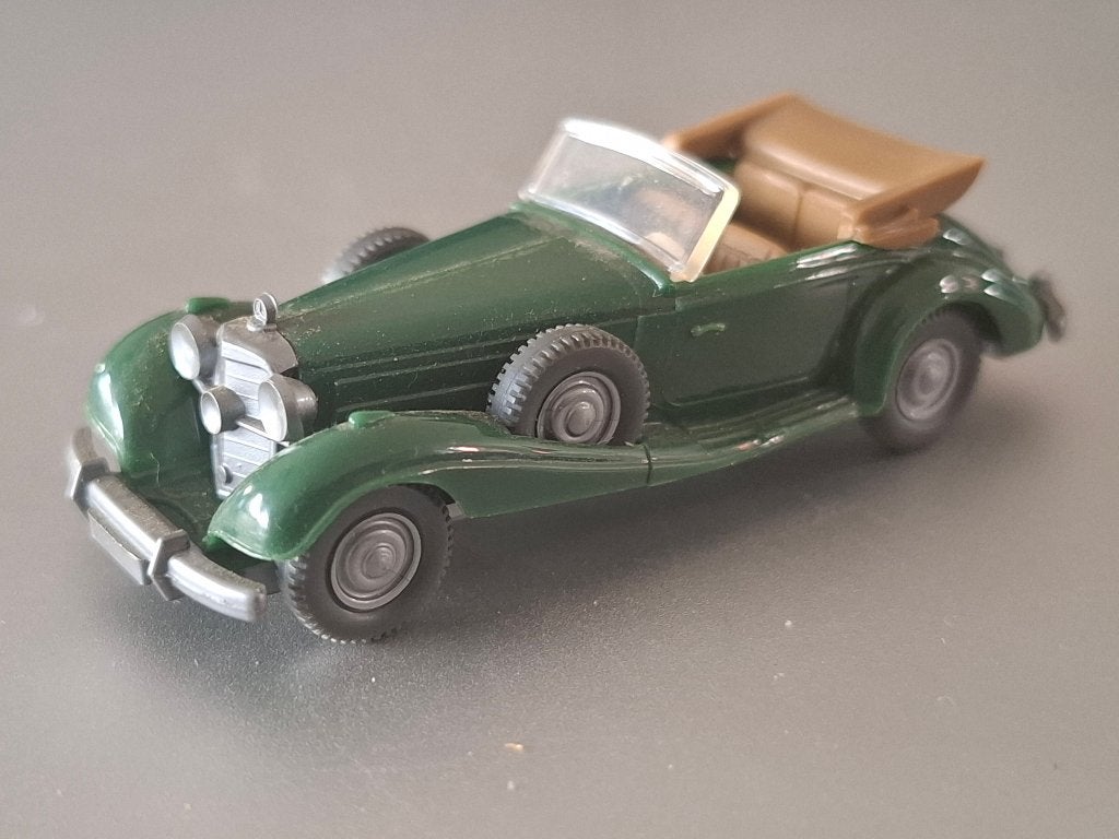 1:87 Mercedes 540K groen Wiking prewar oldtimer € 4, Verzenden, Zo goed als nieuw, Auto, Wiking