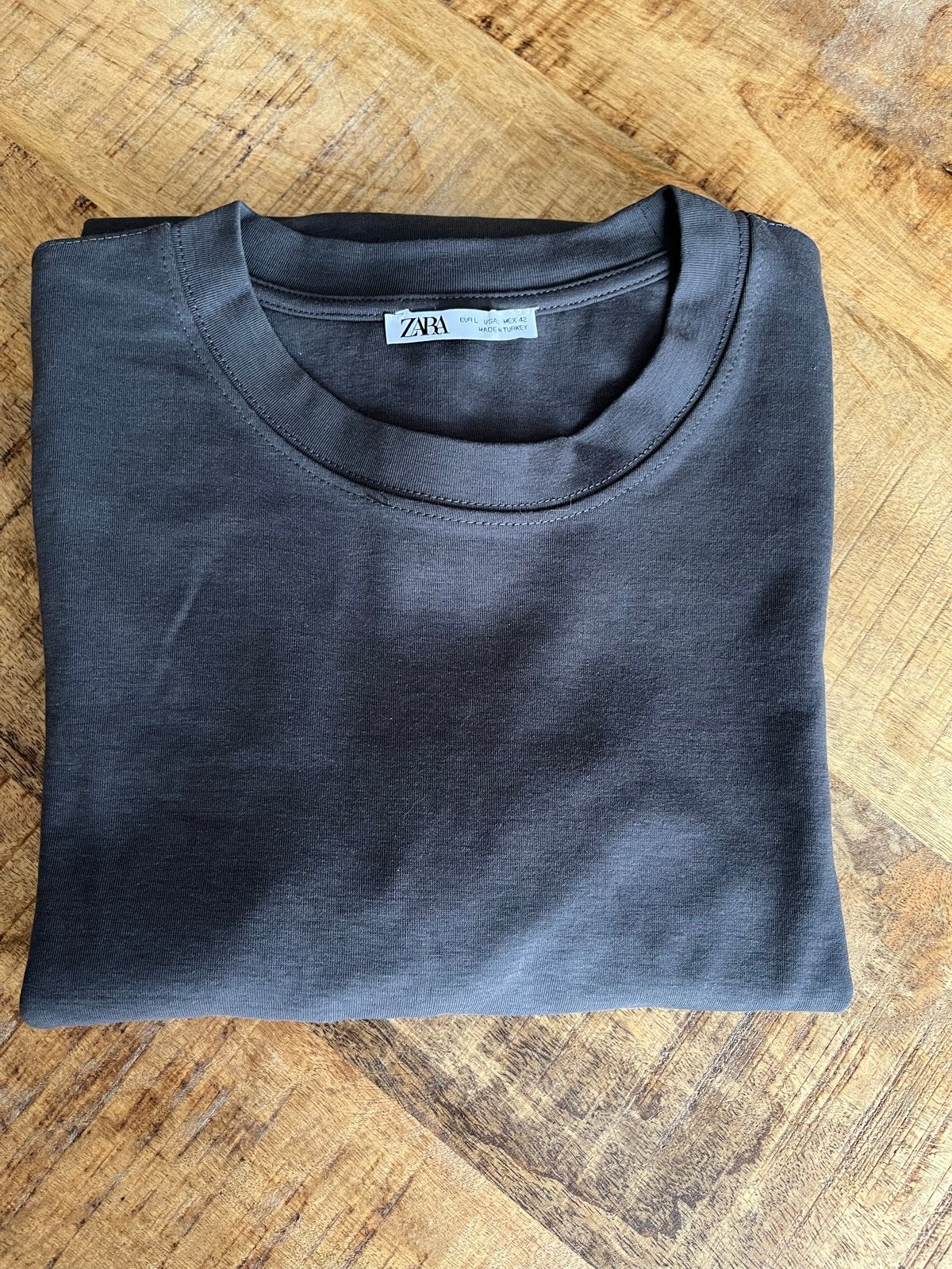 Zara T-shirt - Maat L - Grijs, Ophalen of Verzenden, Zo goed als nieuw, Maat 52/54 (L), Grijs