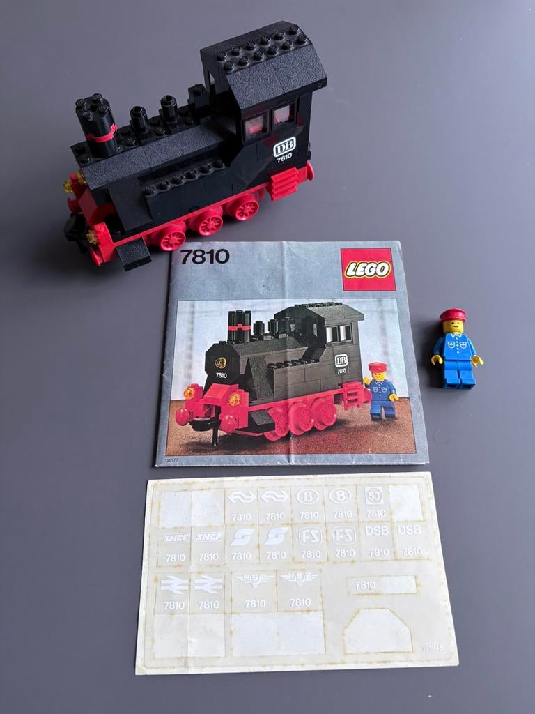 Lego 7810 trein, Push-Along Steam Engine, Compleet, Gebruikt, Overige thema's, Lego