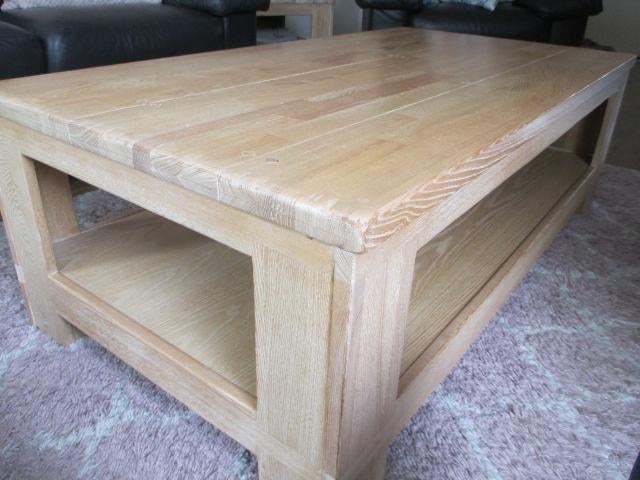 Salontafel, bijzettafel en tv-meubel van massief loofhout, Ophalen, 50 tot 100 cm, 50 tot 100 cm, Rechthoekig