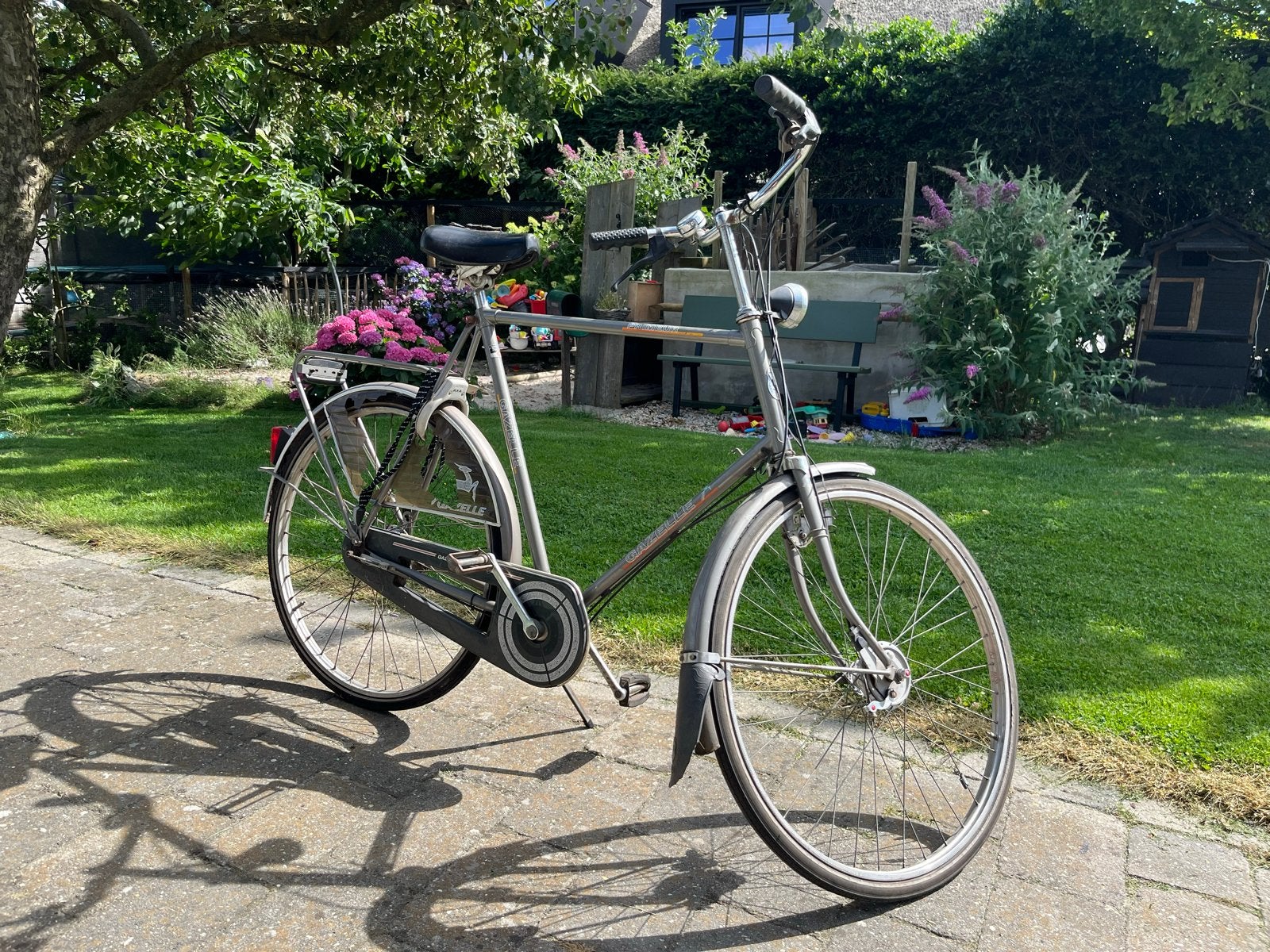 Gazelle Primeur herenfiets met hoog frame, Gebruikt, Versnellingen, Ophalen of Verzenden, 61 tot 65 cm