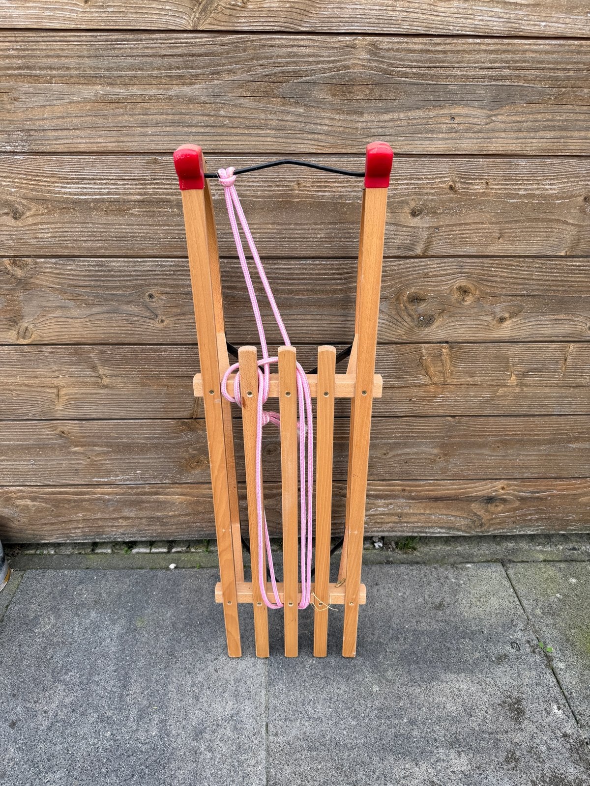 Houten slee, Ophalen, Gebruikt, Hout