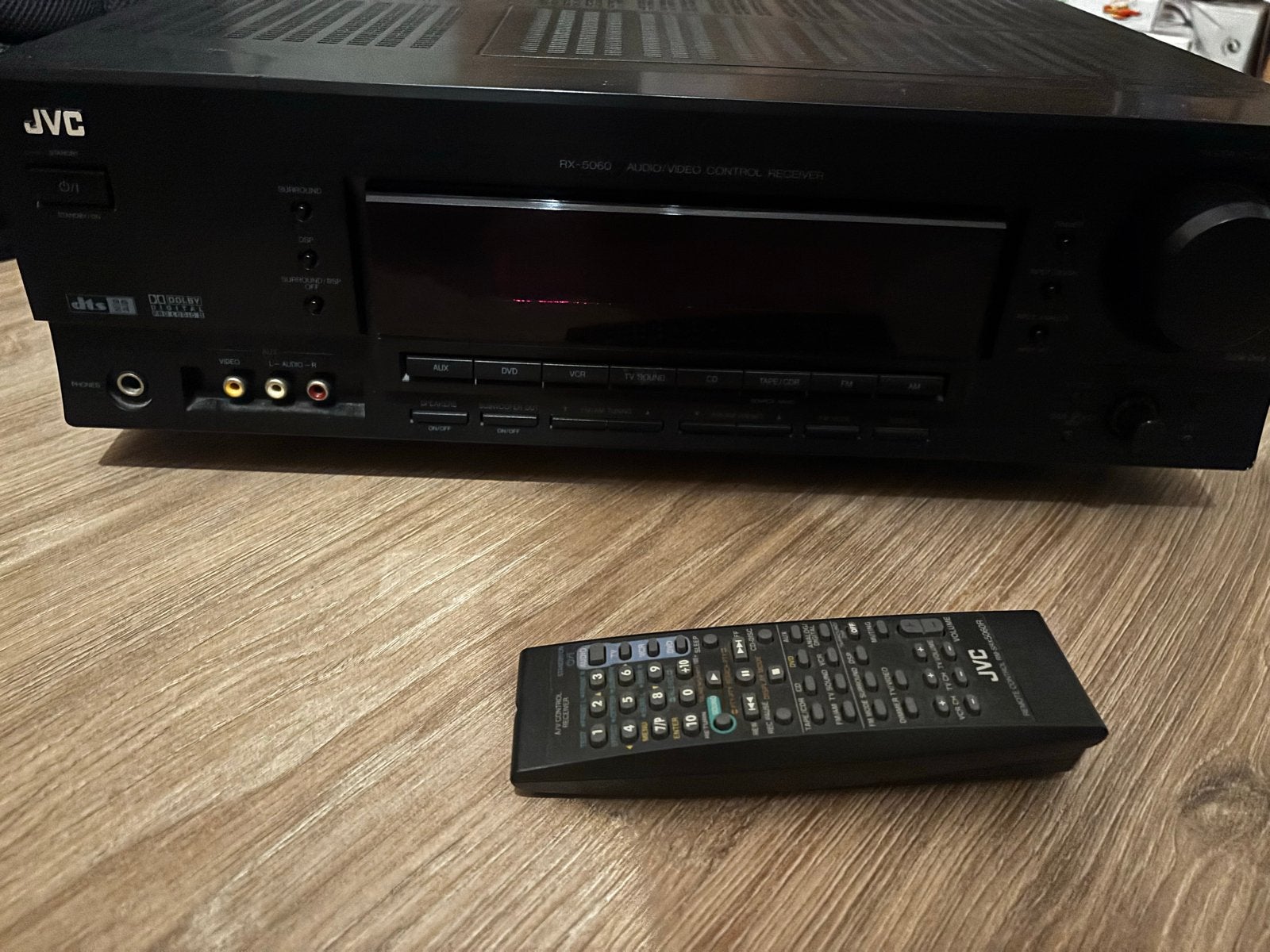 JVC RX-5060B Stereo Receiver met afstandsbediening, Gebruikt, JVC, Ophalen of Verzenden, 120 watt of meer