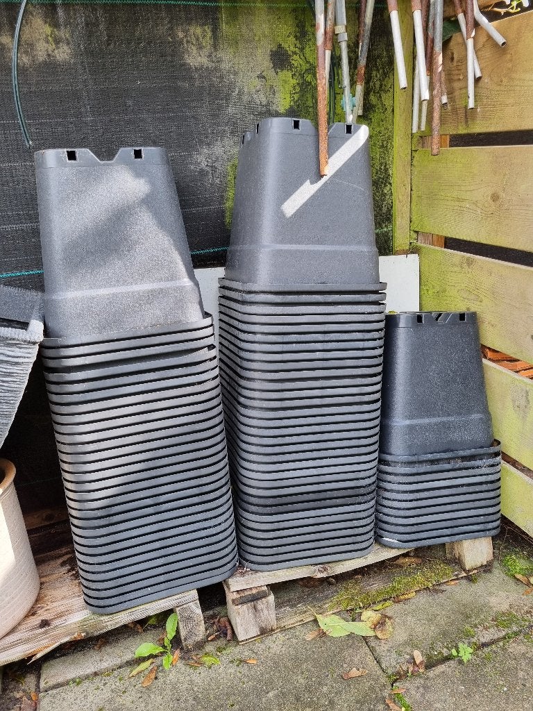 Plastic potten 20x 1 euro pst, Tuin en Terras, Gebruikt, Rond, Ophalen of Verzenden, Aardewerk