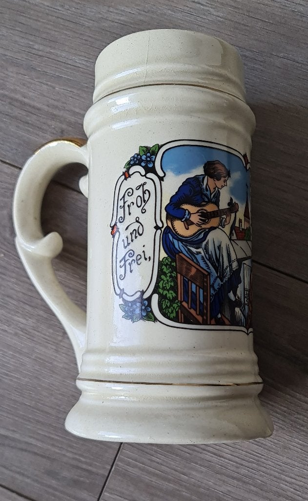 Hele oude Duitse bierpul denk van porselein, Ophalen of Verzenden