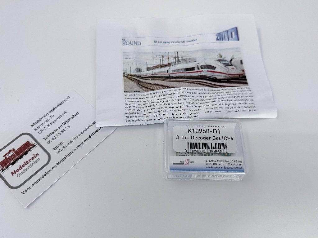 Kato/Lemke K10950-D1 - Decoderset (3delig) voor de ICE4, Hobby en Vrije tijd, Overige merken, Kato / Lemke, Overige typen, Nieuw