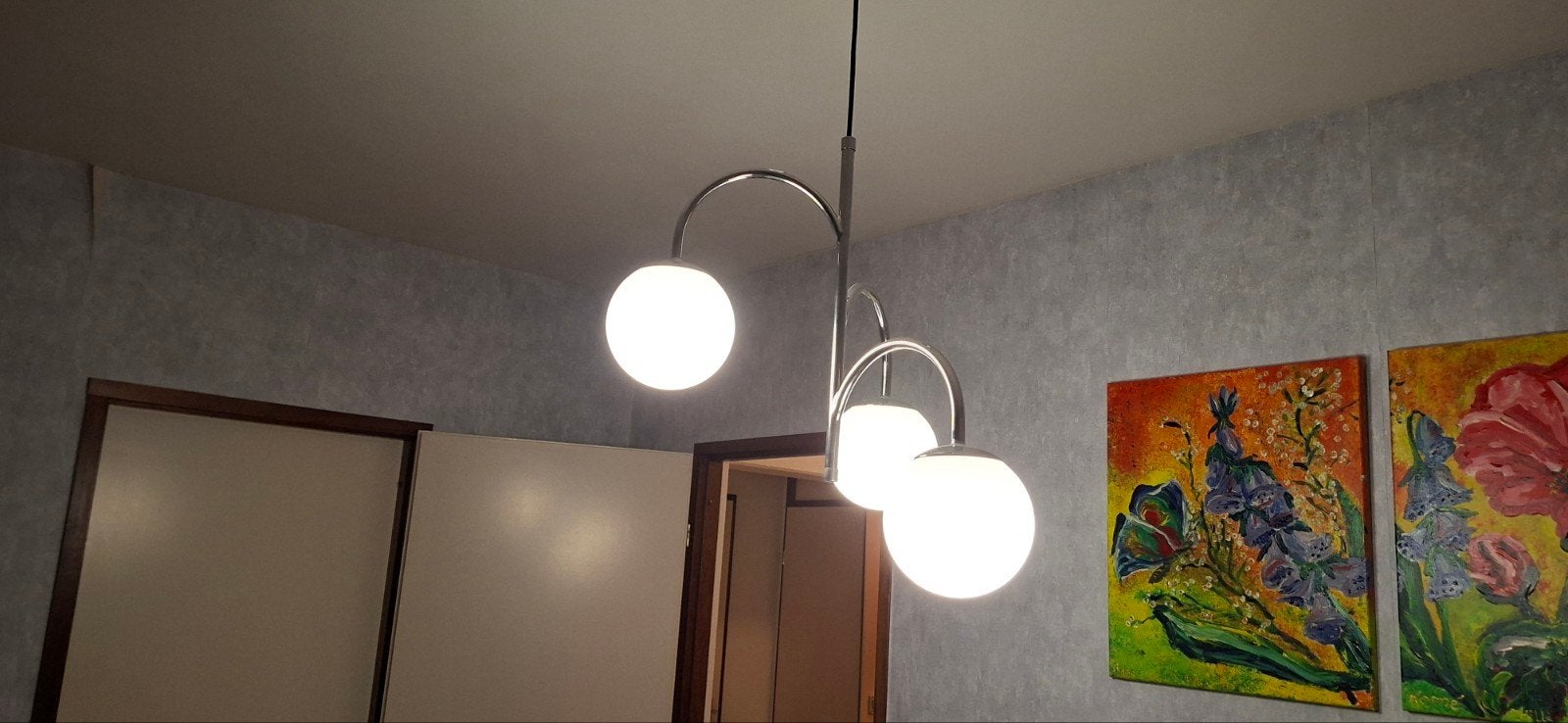 Hanglamp met 3 bollen, Ophalen, Zo goed als nieuw