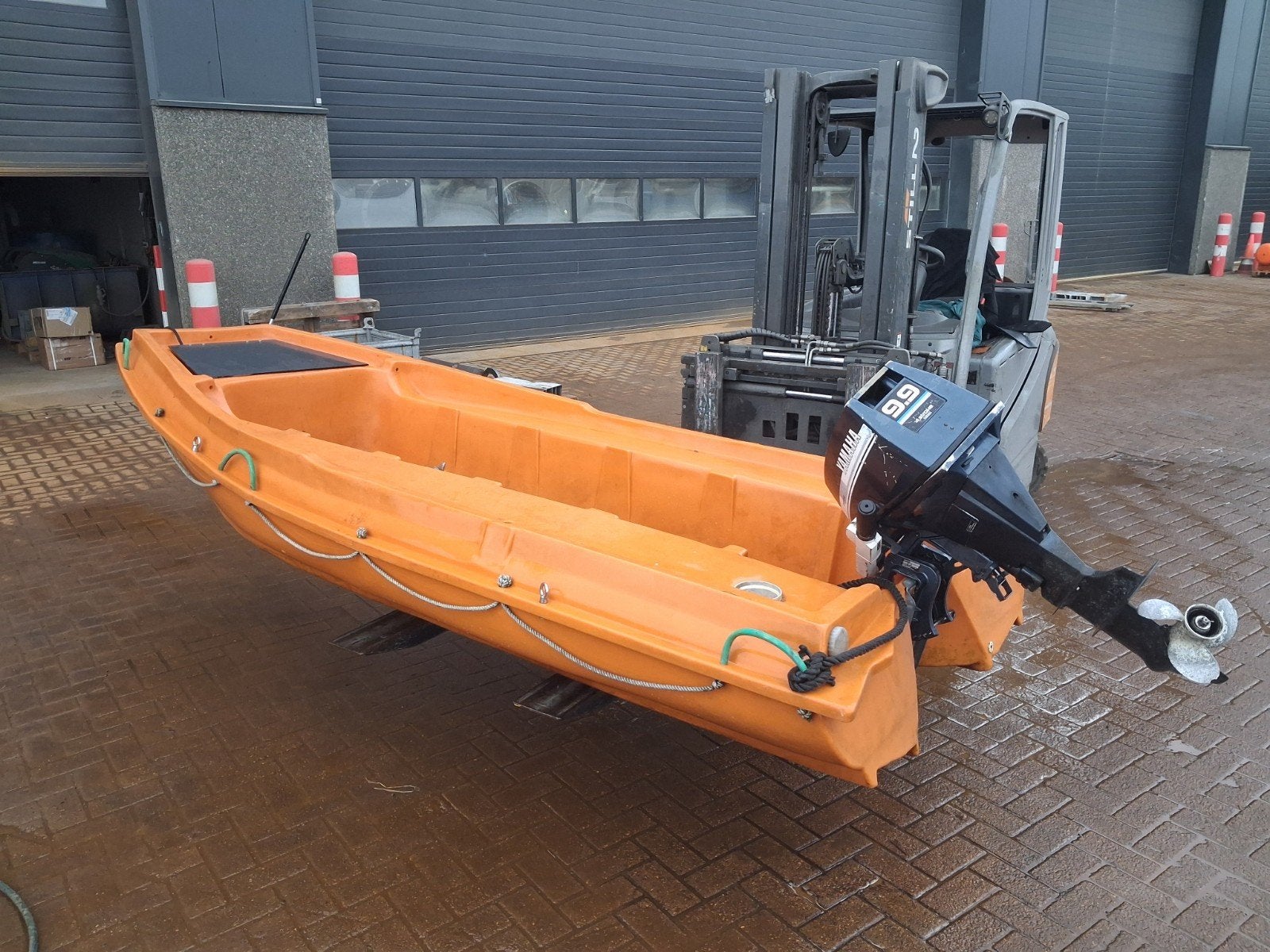 kunstof boot jeanneau new matic 370 met yamaha 9.9 pk, Ophalen, Gebruikt, Motor en Techniek, Motorboot