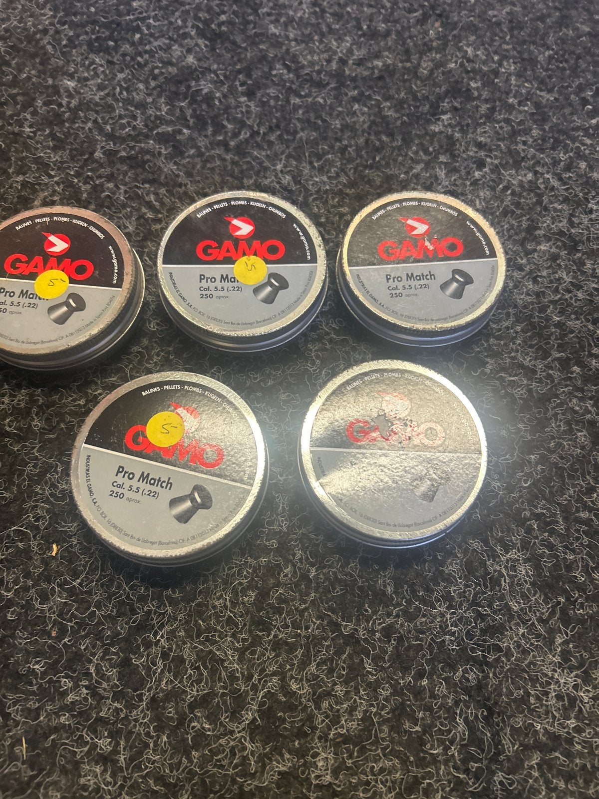 Gamo Pro Match Luchtbuks Kogeltjes Cal. 5.5 (.22) - 5 Blikje, Ophalen of Verzenden, Zo goed als nieuw