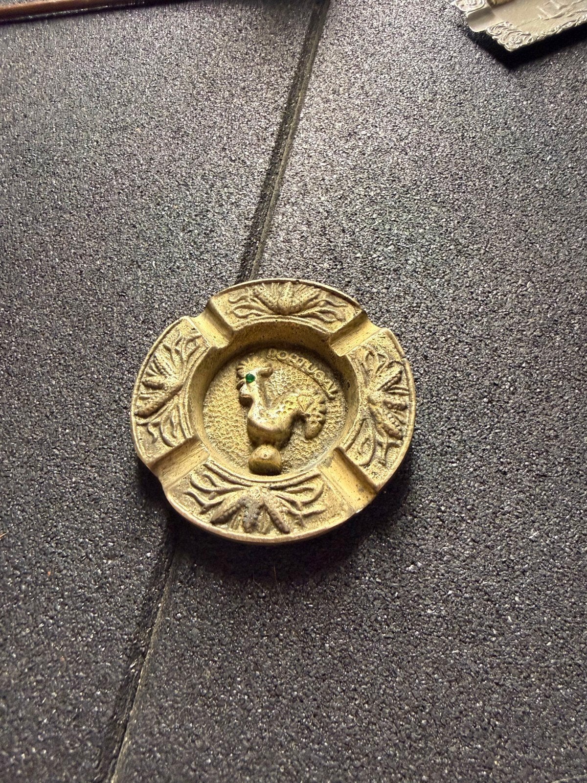 Vintage Portugese Asbak met Haan - Uniek Verzamelstuk, Ophalen of Verzenden