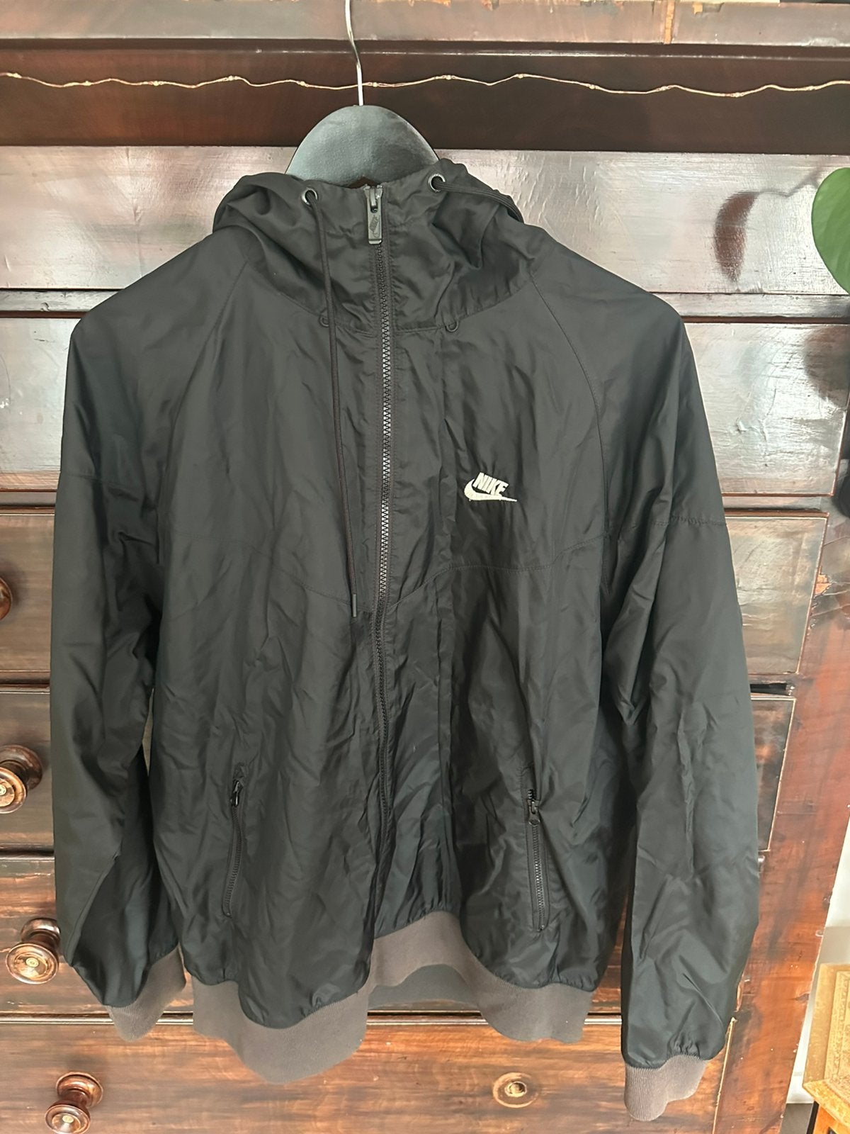 Nike windbreaker jacket jas, Ophalen of Verzenden, Gedragen, Maat 52/54 (L), Zwart
