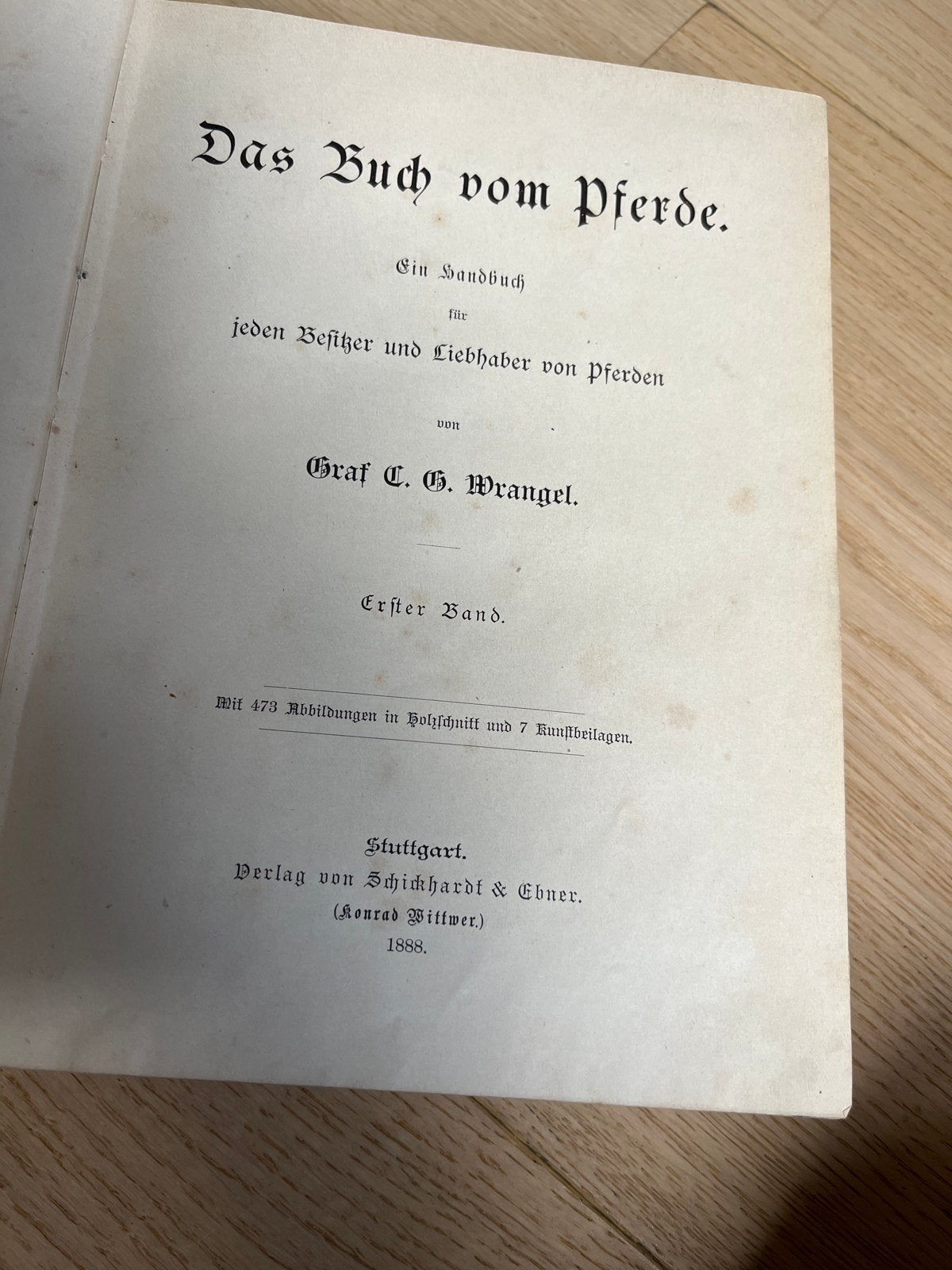 Das Buch vom Pferde - Deel 1 (1888) - Graf Wrangel, Ophalen of Verzenden