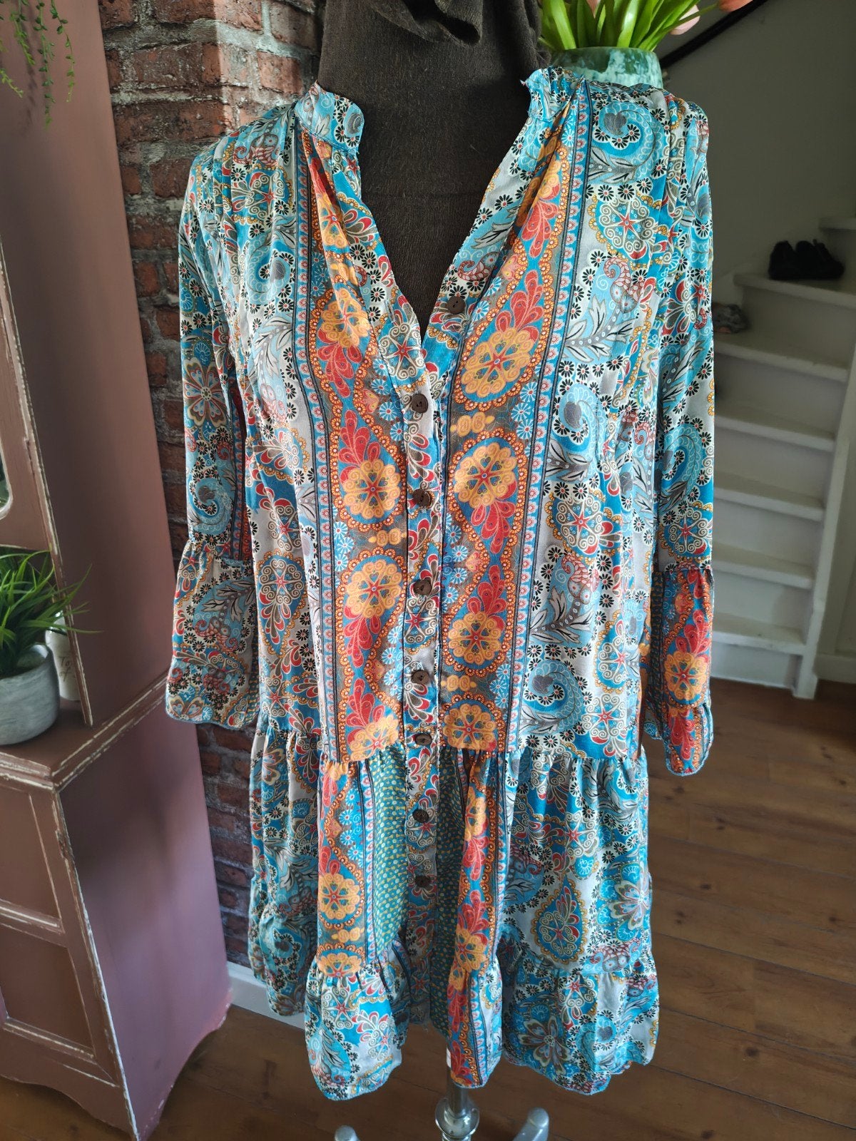 jurk tuniek s m l, Maat 38/40 (M), Blauw, Ophalen of Verzenden, Zo goed als nieuw