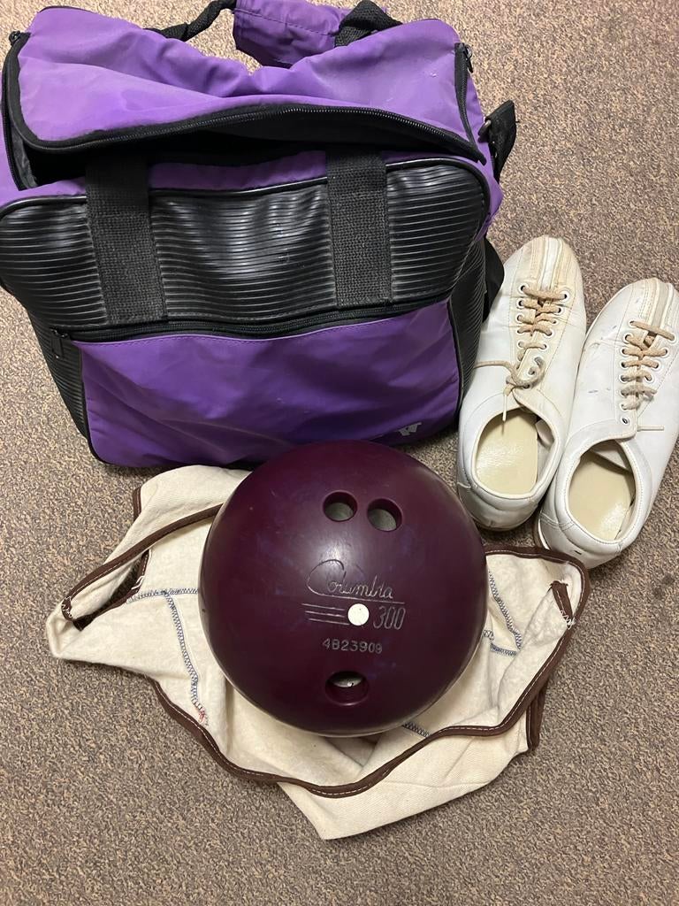 Bowling set: Columbia 300 bal, schoenen en tas, Sport en Fitness, Bowlen, Ophalen of Verzenden, Zo goed als nieuw, Bal