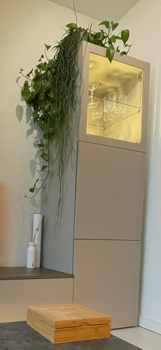IKEA Besta kast 60x42x193 - Taupe & onderdelen, Ophalen, Gebruikt