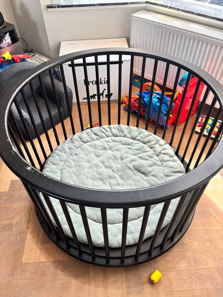 Bopita box zwart rond - gebruikt, Kinderen en Baby's, Boxen, Ophalen, Gebruikt, Rond, In hoogte verstelbaar