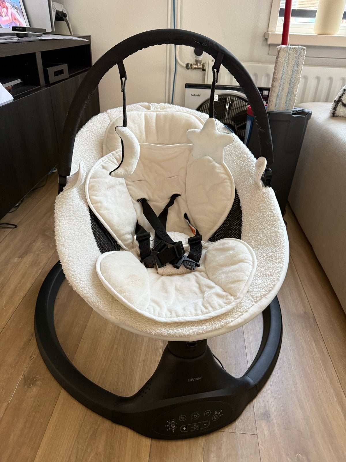 Luvion Premium Baby Swing - Elektrische babyschommel, Ophalen, Zo goed als nieuw