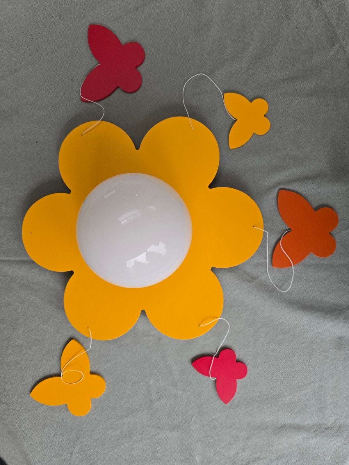 Philips Kinderlamp Vlinder Plafondlamp - Geel/Rood/Oranje, Ophalen, Overige stijlen, Gebruikt, Philips