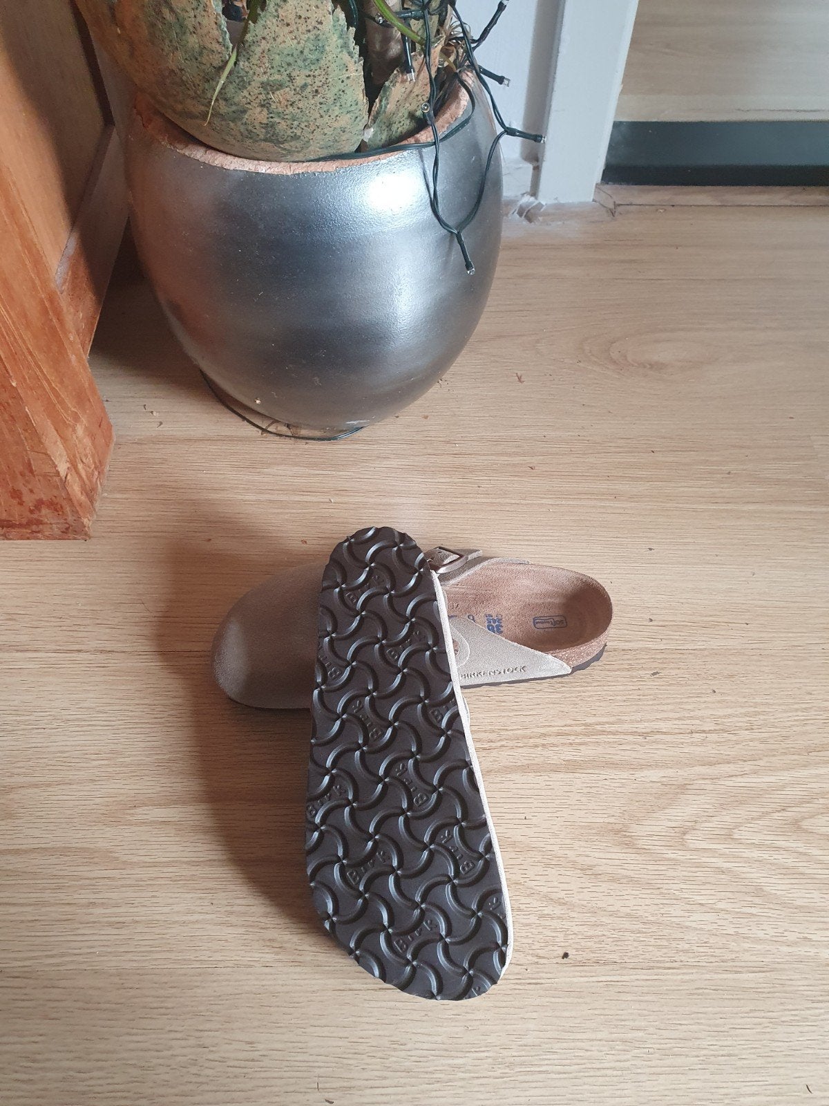 Nieuwe Birkenstock Boston - Maat 38, Kleding | Dames, Schoenen, Slippers, Beige, Nieuw, Ophalen of Verzenden