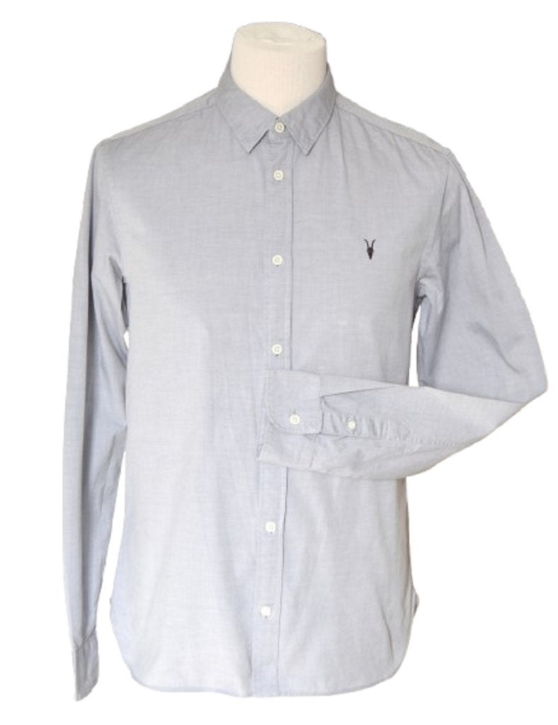 All Saints overhemd, shirt, licht grijs, Mt. M, All Saints, Verzenden, Halswijdte 39/40 (M), Zo goed als nieuw