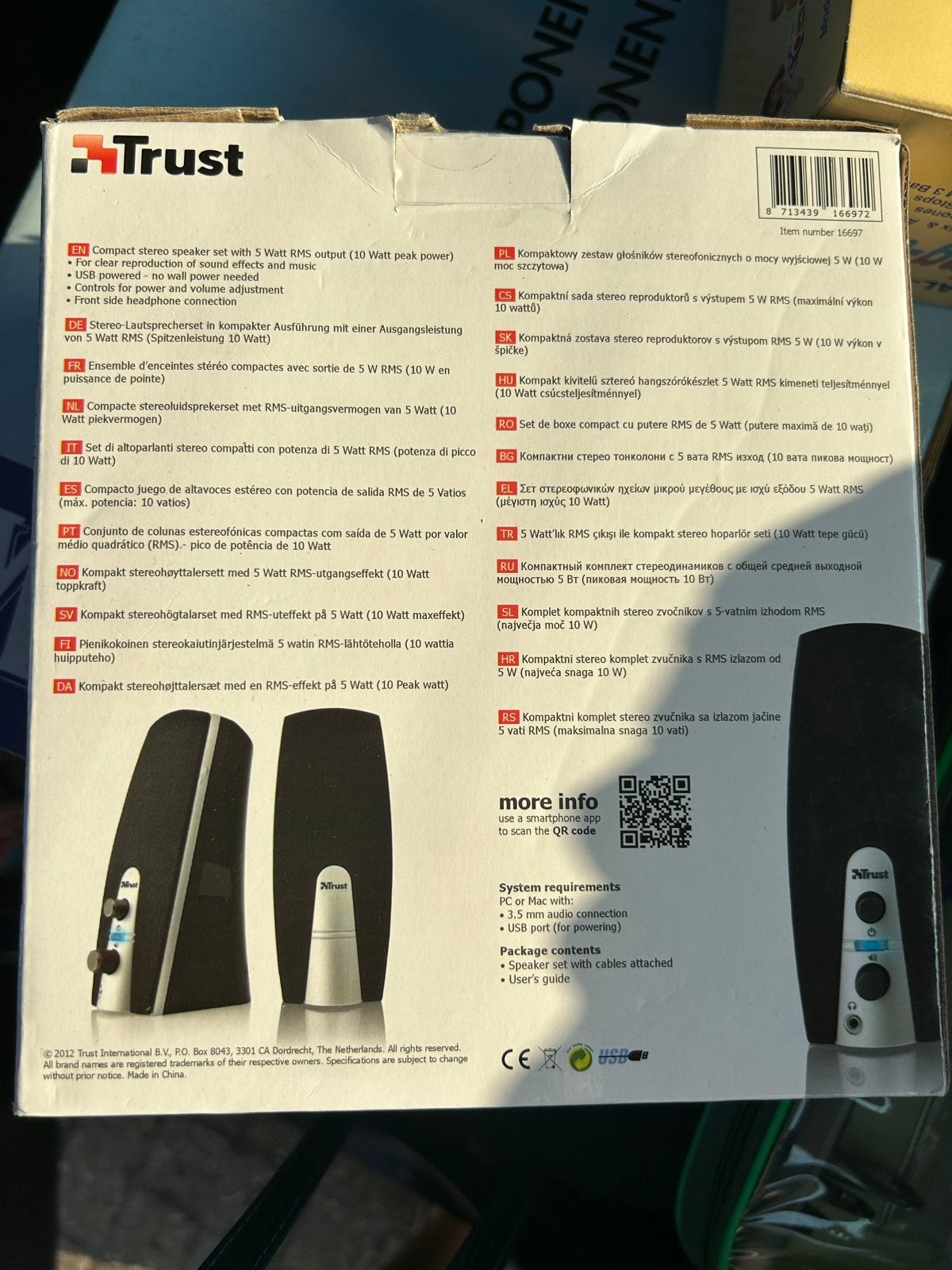 Trust Mila 2.0 Luidsprekerset - Compact en Stijlvol, Ophalen of Verzenden, Nieuw, Audiokanaal 2