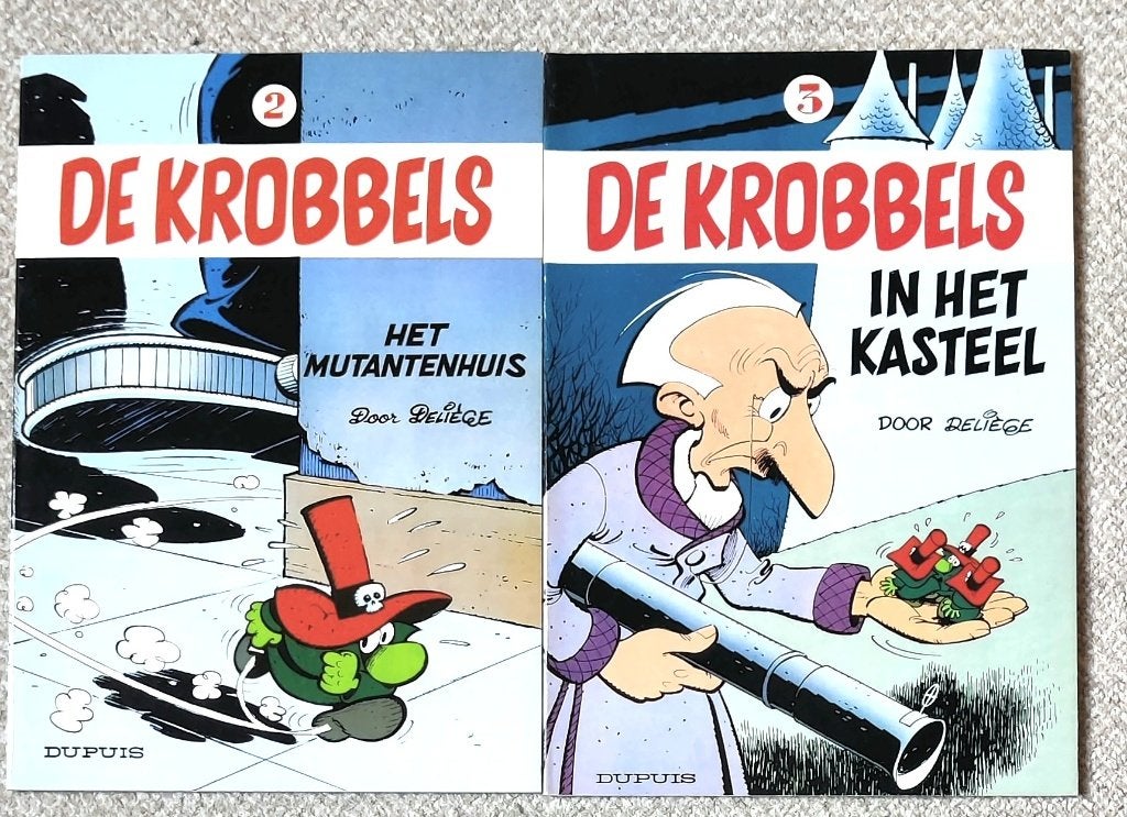 2 stripalbums van de Krobbels   1975 1 ste drukken, Meerdere stripboeken, Ophalen of Verzenden, Zo goed als nieuw