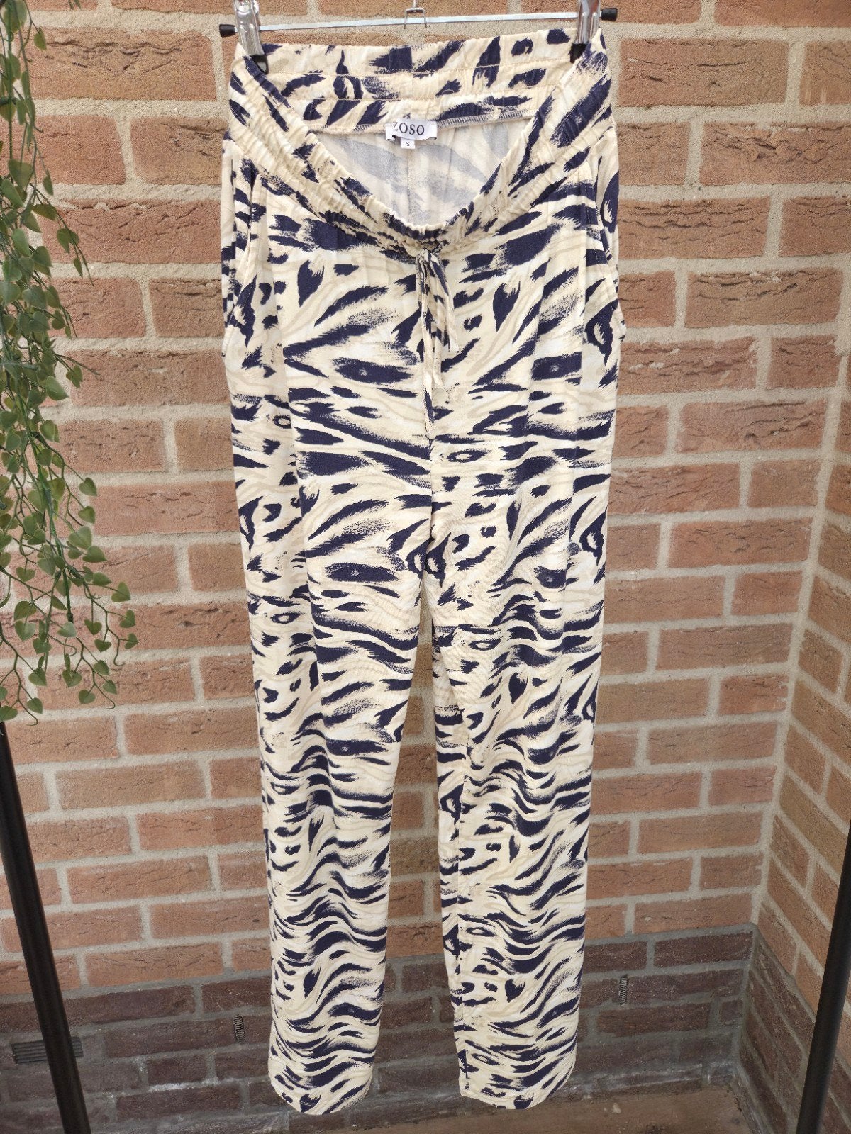 Zoso Broek Maat S Wijde Pijpen Joggingstof Zakken, Kleding | Dames, Broeken en Pantalons, Meerkleurig, Ophalen of Verzenden, Maat 36 (S)