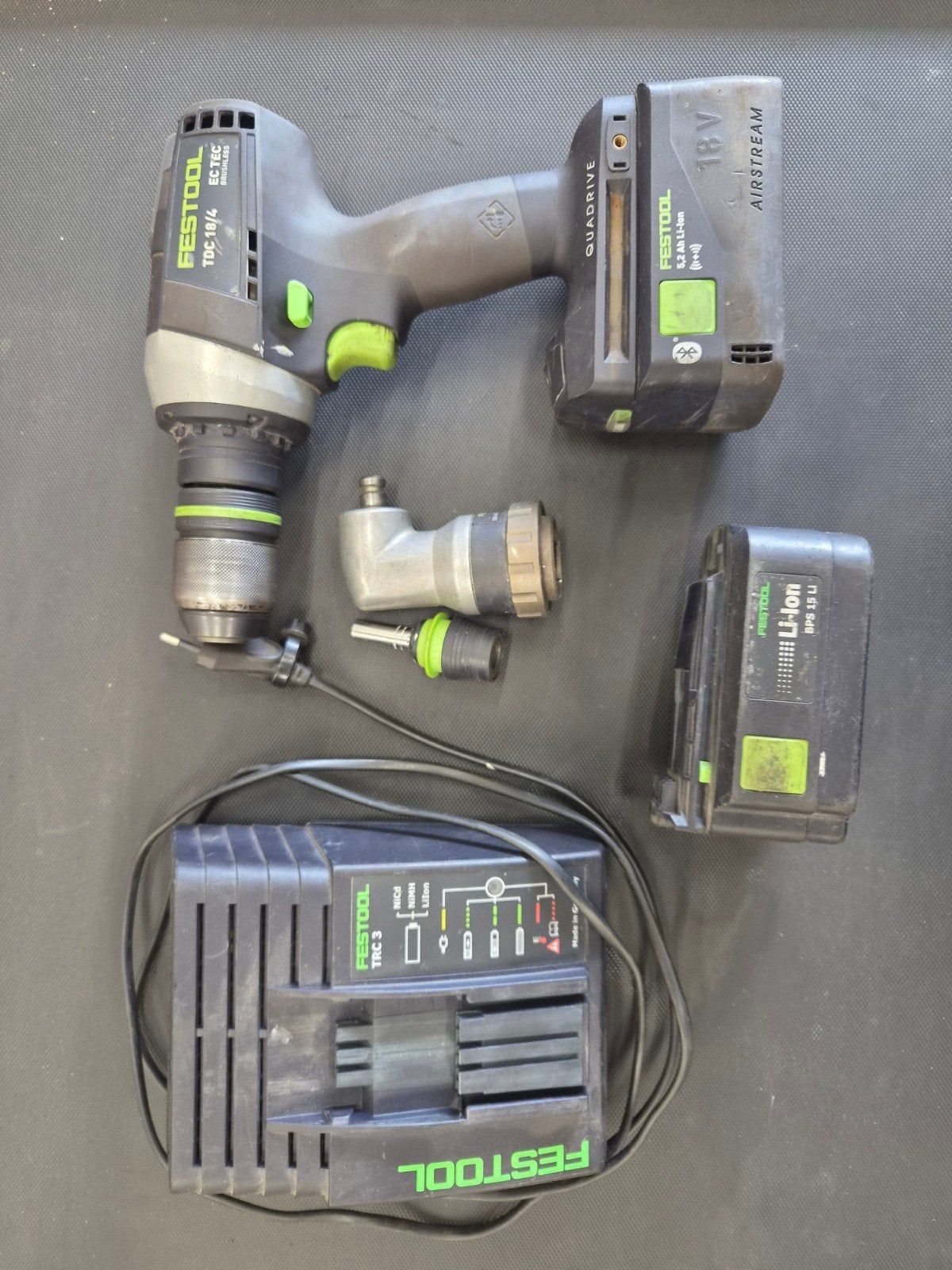 Festool TDC 18/4 Accuboormachine met 2 accu's en lader, Ophalen, Variabele snelheid, Boor- en Schroefmachine, Gebruikt
