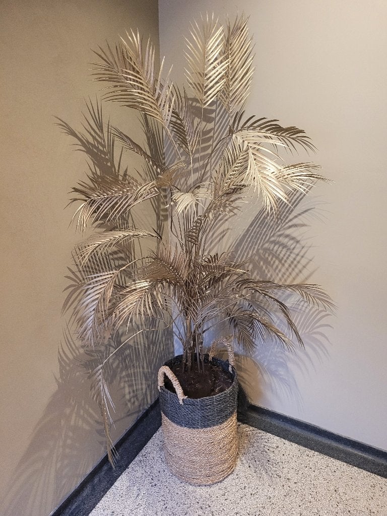 Goudkleurige Kunst Palm van Light & Living - 150 cm, Binnen, Kunstplant, 150 cm, Ophalen of Verzenden