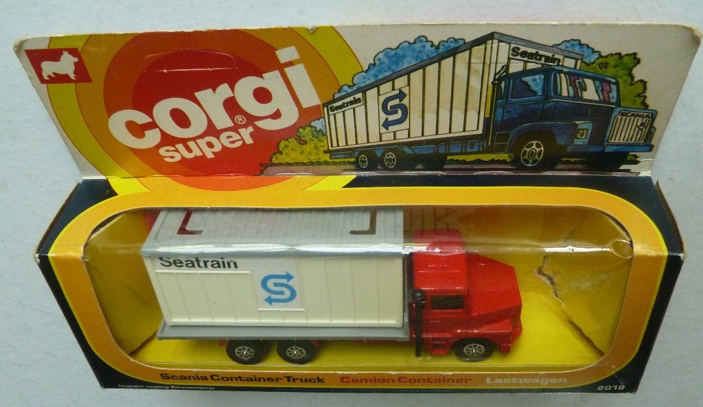 Scania Container Truck 2018  1977 MIB, Ophalen of Verzenden, Zo goed als nieuw, Bus of Vrachtwagen, Corgi