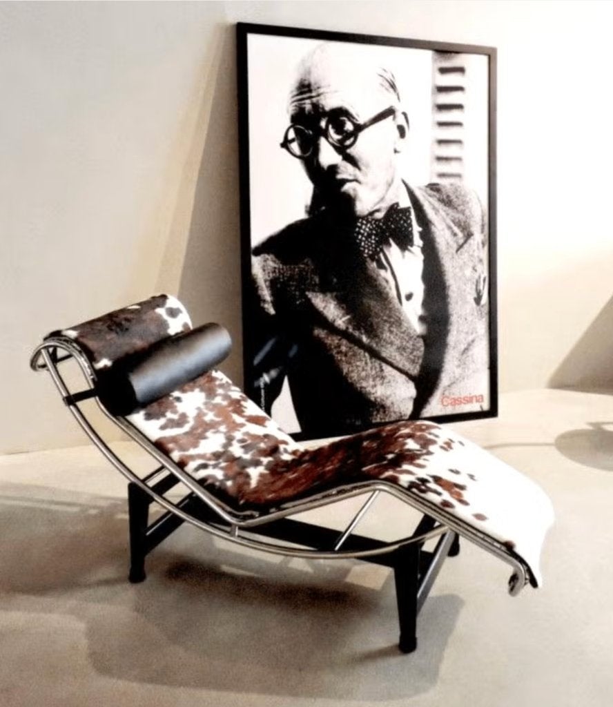 4 CHAISE LOUNGE CHAIR LC4 LE CORBUSIER VOETJES, Doppen, Verzenden, Nieuw, Eenpersoons, Minder dan 150 cm