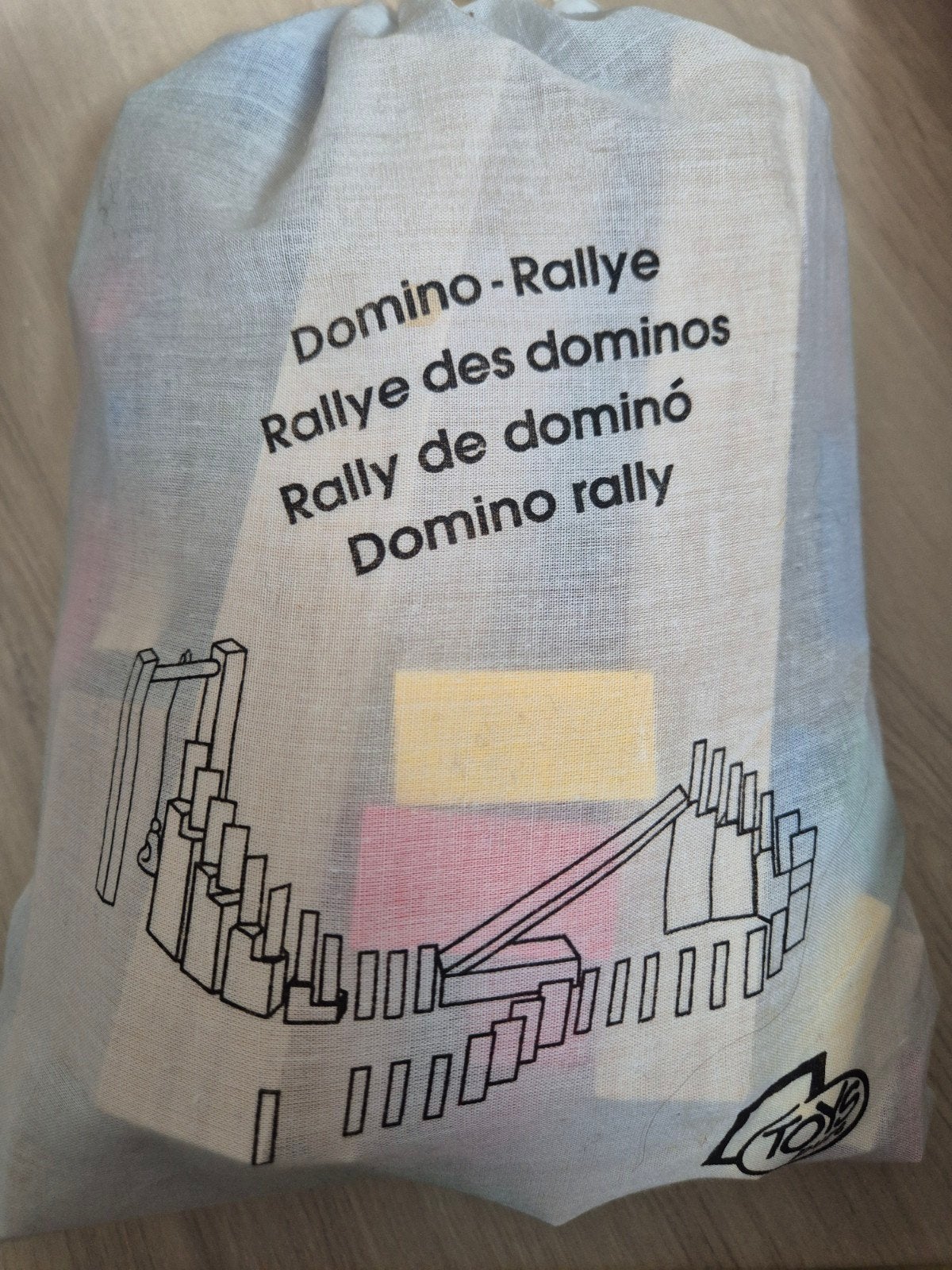 Domino Rallye met accessoires - Houten dominostenen, Ophalen of Verzenden, Zo goed als nieuw, Jongen of Meisje