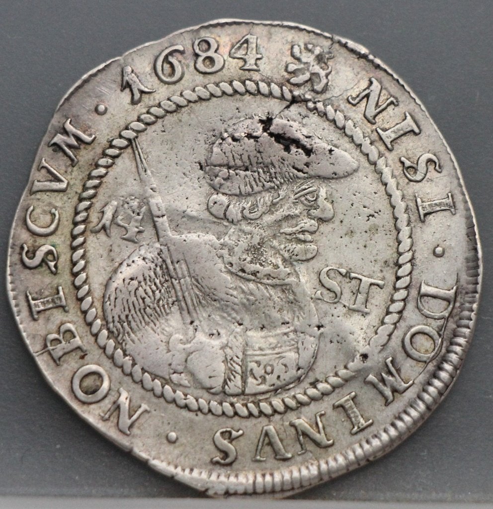 Zilveren 14 Stuiver 1684 / 1/2 Florijn 1684  Friesland, Postzegels en Munten, Vóór koninkrijk, Zilver, Losse munt, Overige waardes