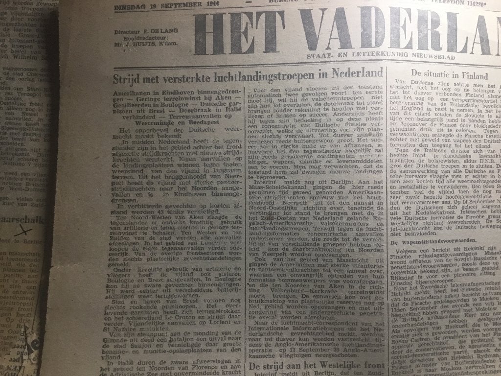 ww2 kranten 1944 het vaderland, Ophalen of Verzenden, Overige soorten, Nederland, Boek of Tijdschrift