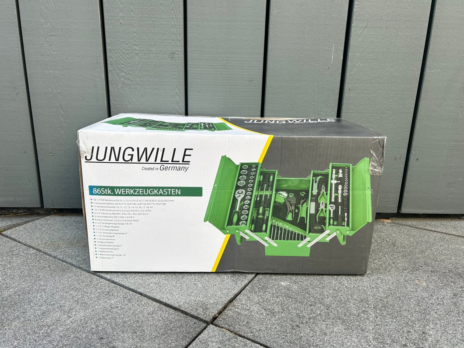Jungwille JW86 86-delige Gereedschapskist – Cr-V, Tuin en Terras, Gras en Kunstgras, Ophalen of Verzenden, Nieuw, 20 m² of meer
