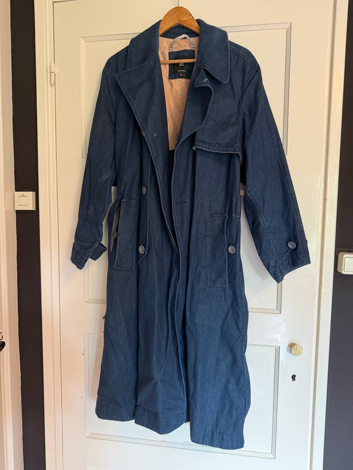 G-Star RAW spijkerjas/trenchcoat - Maat L, Ophalen of Verzenden, Zo goed als nieuw, Maat 42/44 (L), Blauw
